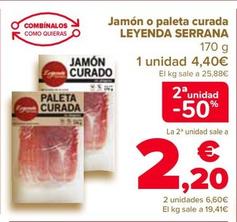 Oferta de Ibersierra - Jamón o Paleta De Cebo De Campo Iberico 50% Raza Iberica  por 6,79€ en Carrefour