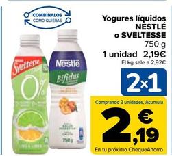 Oferta de Nestlé - Yogures Liquidos por 2,19€ en Carrefour