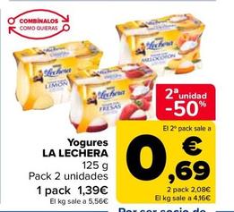 Oferta de La Lechera - Yogures por 1,39€ en Carrefour