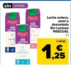 Oferta de Pascual - Leche Entera por 1,25€ en Carrefour