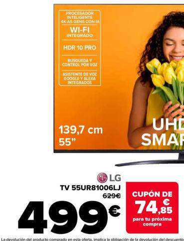 Oferta de Lg - Tv 55UR81006LJ por 499€ en Carrefour