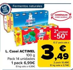 Oferta de Actimel - Lastobacillus Casei por 6,99€ en Carrefour