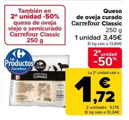 Oferta de Carrefour - Queso De Oveja Curado Classic por 3,45€ en Carrefour