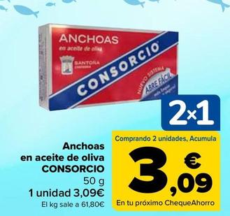 Oferta de Consorcio - Anchoas  En Aceite De Oliva  por 3,09€ en Carrefour