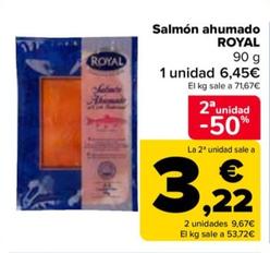 Oferta de Royal - Salmón Ahumado  por 6,45€ en Carrefour