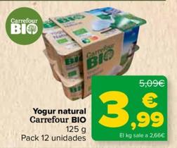 Oferta de Carrefour Bio - Yogur Natural   por 3,99€ en Carrefour
