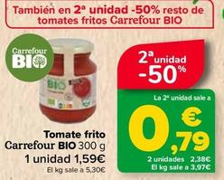 Oferta de Carrefour Bio - Tomate Frito   por 1,59€ en Carrefour