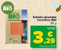 Oferta de Carrefour Bio - Salmón Ahumado   por 3,29€ en Carrefour
