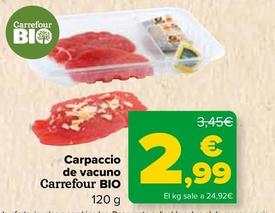 Oferta de Carrefour Bio - Carpaccio De Vacuno   por 2,99€ en Carrefour