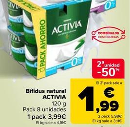 Oferta de Activia - Bifidus Natural por 3,99€ en Carrefour