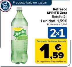 Oferta de Sprite - Refresco Zero por 1,59€ en Carrefour