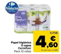 Oferta de Carrefour - Papel Higiénico 3 Capas   por 4,6€ en Carrefour