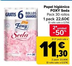 Oferta de Foxy - Papel Higiénico Seda por 22,6€ en Carrefour