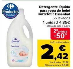 Oferta de Carrefour Essential - Detergente Líquido Para Ropa De Bebé   por 4,85€ en Carrefour