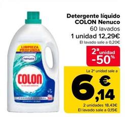 Oferta de Colon - Detergente Líquido Nenuco por 12,29€ en Carrefour