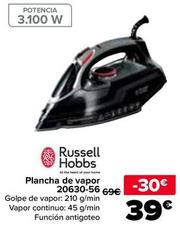 Oferta de Russell Hobbs - Plancha De Vapor  20630-56 por 39€ en Carrefour
