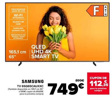 Oferta de Samsung - Tv 65Q65CAUXXC por 749€ en Carrefour
