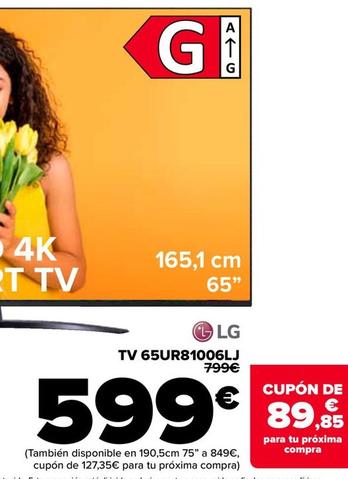 Oferta de LG - Tv 65UR81006LJ por 599€ en Carrefour