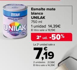 Oferta de Unilak - Esmalte Mate Blanco por 14,39€ en Carrefour