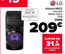 Oferta de Lg - Altavoz RNC5 por 209€ en Carrefour