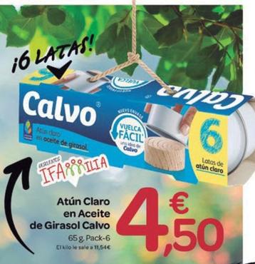 Oferta de Calvo - Atún Daro En Aceite De Girasol por 4,5€ en Supermercados El Jamón