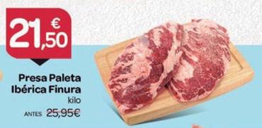 Oferta de Finura - Presa Paleta Ibérica por 21,5€ en Supermercados El Jamón