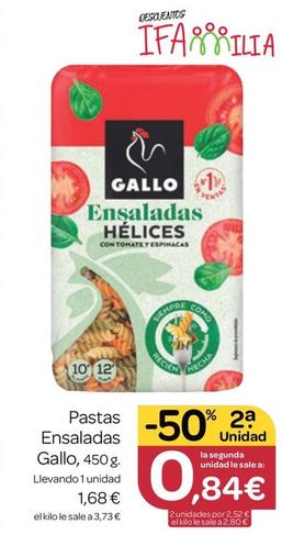Oferta de Gallo - Pasta Ensaladas por 1,68€ en Supermercados El Jamón