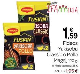 Oferta de Maggi - Fideos Yakisoba Classic O Pollo por 1,59€ en Supermercados El Jamón