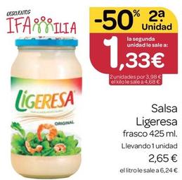 Oferta de Ligeresa - Salsa por 2,65€ en Supermercados El Jamón