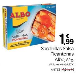 Oferta de Albo - Sardinillas Salsa Picantonas por 1,99€ en Supermercados El Jamón