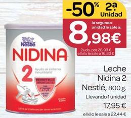 Oferta de Nestlé - Leche Nidina 2 por 17,95€ en Supermercados El Jamón