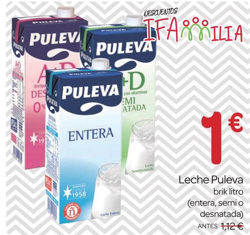 Oferta de Puleva - Leche Entera / Semi / Desnatada por 1€ en Supermercados El Jamón