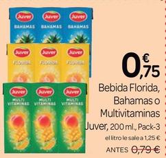 Oferta de Juver - Bebida Florida / Bahamas / Multivitaminas por 0,75€ en Supermercados El Jamón