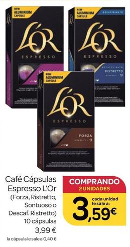 Oferta de Cápsulas de café por 3,99€ en Supermercados El Jamón