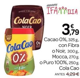 Oferta de Cola Cao - Cacao 0% por 3,79€ en Supermercados El Jamón