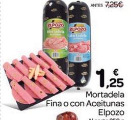 Oferta de Elpozo - Mortadela Fina O Con Aceitunas por 1,25€ en Supermercados El Jamón