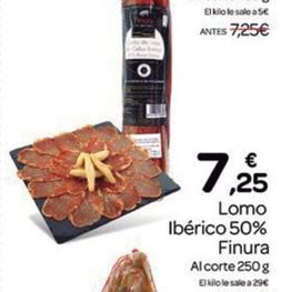 Oferta de  Finura - Lomo Ibérico 50% por 7,25€ en Supermercados El Jamón