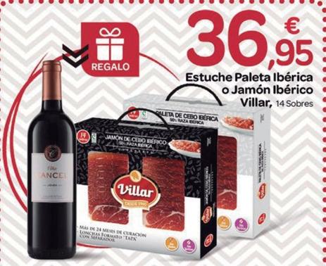 Oferta de Villar - Estuche Paleta Ibérica / Jamón Ibérico por 36,95€ en Supermercados El Jamón