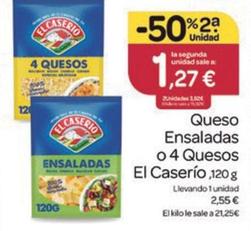 Oferta de El Caserío - Queso Ensaladas / 4 Quesos por 2,55€ en Supermercados El Jamón