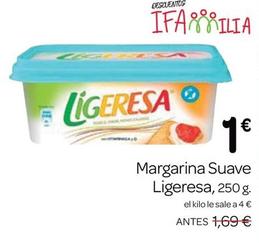 Oferta de Ligeresa - Margarina Suave por 1€ en Supermercados El Jamón