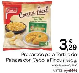 Oferta de Findus - Preparado Para Tortilla De Patatas Con Cebolla por 3,29€ en Supermercados El Jamón