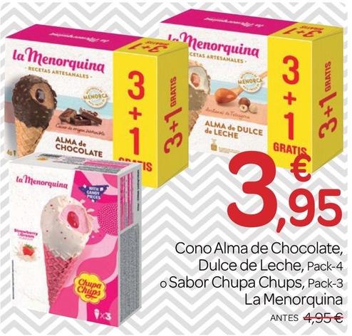 Oferta de La Menorquina - Cono Alma De Chocolate por 3,95€ en Supermercados El Jamón