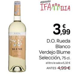Oferta de Blume - D.O. Rueda Blanco Verdejo Selección por 3,99€ en Supermercados El Jamón