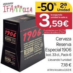 Oferta de Cerveza por 7,18€ en Supermercados El Jamón