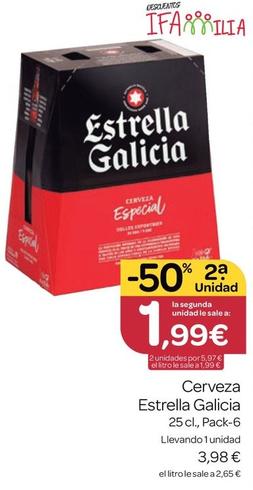Oferta de Estrella Galicia - Cerveza por 3,98€ en Supermercados El Jamón