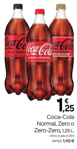 Oferta de Coca-Cola por 1,25€ en Supermercados El Jamón