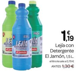 Oferta de El Jamón - Lejía Con Detergente por 1,19€ en Supermercados El Jamón