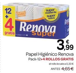 Oferta de Papel higiénico por 3,99€ en Supermercados El Jamón