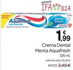 Oferta de Aquafresh - Crema Dental Menta por 1,99€ en Supermercados El Jamón