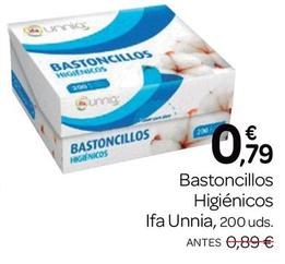 Oferta de Ifa Unnia - Bastoncillos Higienicos por 0,79€ en Supermercados El Jamón